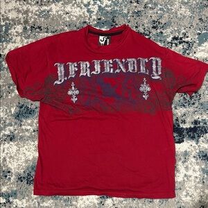 jf j.ferrar Red Graphic Men's Shirt